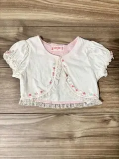 メゾピアノ　ボレロ　花刺繍　100サイズ