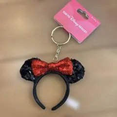 ディズニー　カチューシャ　キーホルダー　キーチェーン　ストラップ　スパンコール