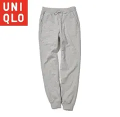 美品　ユニクロ 463061ヒートテックボアスウェットパ ンツ　丈長め　グレー