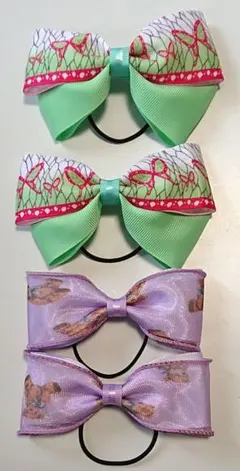 キッズヘアゴムリボンセット 大きめNo.366