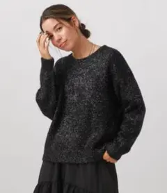 BAYFLOW ラメニット セーター 黒 フリーサイズ