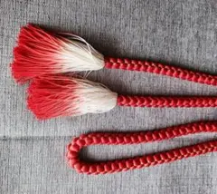 帯締め赤 金のアクセント