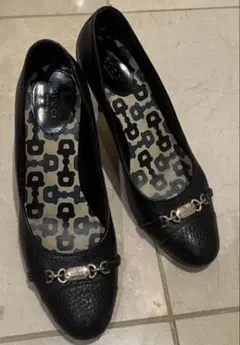 グッチ　GUCCI ブラック　黒　本革　ビット　ハイヒール　パンプス　ロゴ