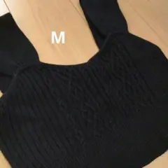 INGNI　 ニットベスト ケーブル編み　黒　М