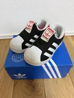 【13.0cm】 adidas ベビーシューズ スニーカー スリッポン 黒