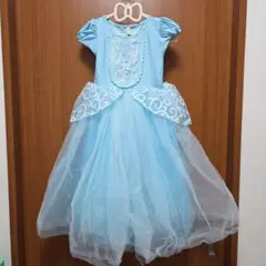 キッズ プリンセス　シンデレラ　ドレス 水色 110 発表会 仮装ハロウィン