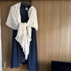 38号　未使用　bou jeloud ネイビー ワンピース ウエストベルト付き
