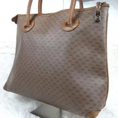 GUCCI スプリーム マイクロGG トート ヴィンテージ PVC ベージュ