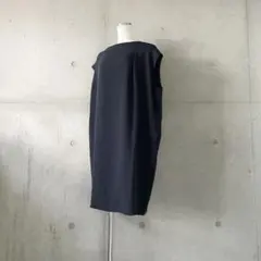 美品✨ヨーコチャン コクーンチュニックシャツ 半袖 黒 ポケット