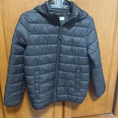 【H&M】キッズ　フード付きアウター　ブラック 134cm