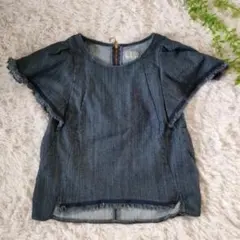 美品 Re.Verofonna デニムブラウス フリル袖のサムネイル