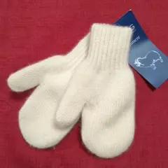 EVSEG カシミヤ ミトン クリーム色