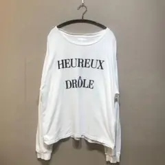 リエンダ　rienda HEUREUX ロングSLV T-SH Tシャツ ロゴ