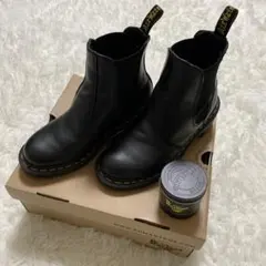 箱付き美品★Dr Martens ★UK4 イエローステッチ サイドゴアブーツ