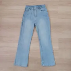 ハイウエストフレアデニム (低身長サイズ)