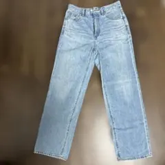 GU ストレートデニムパンツ ライトブルー M