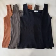 PLSTリブタンクトップ 3色セット Mサイズのサムネイル
