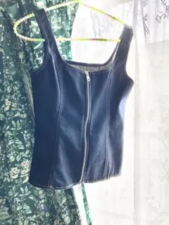 未使用　新品　zara ザラ　ベスト　キャミソール　ビスチェ　デニム　XS