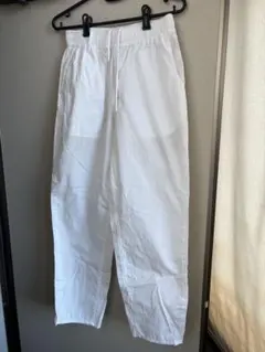 ホワイトカジュアルパンツ ゴムウエスト