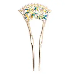 かんざし 簪 バチ型 和装 着物 髪飾り 花 コーム アンティーク フラワー 金