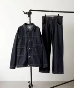 【新品未使用】EMMA CLOTHES デニム セットアップ インディゴブルー