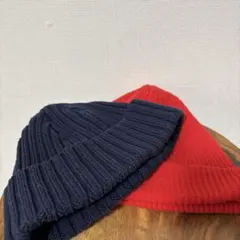 RACAL ニット帽 ネイビー ビーニー 古着(ご希望の方にはおまけ有り)