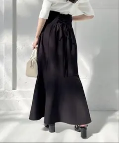 NICE CLAUP マイナス5キロ見えバックレースアップマーメイドスカート