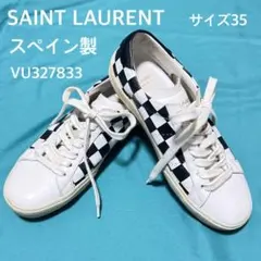 SAINTLAURENTスニーカーレザーチェッカーモノトーン　サイズ35スペインのサムネイル
