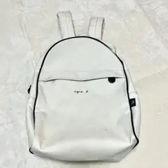 アニエスベー agnès b. シンプルバックパック ホワイト