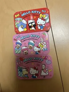 HELLO KITTY 50th Anniversary 缶ケース　３点