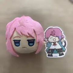 ヒプノシスマイク　飴村乱数　フェイスぬいぐるみ＋ステッカー