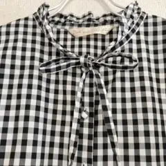 Dot＆Stripes CHILD WOMAN ギンガムチェックブラウス 長袖