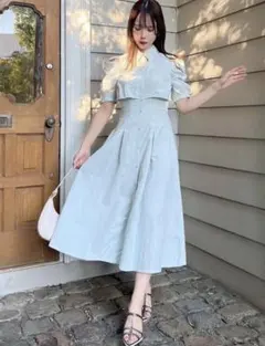 dazzlin カットアウトシャツワンピース