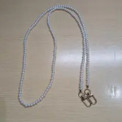 ホワイトパールスマホショルダーストラップ