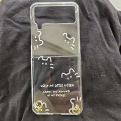 クリアーケース猫柄（Galaxy z flip4 ）