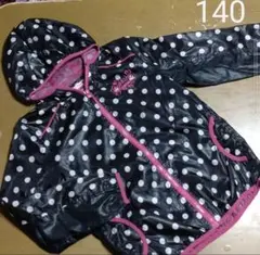 ウィンドブレーカー/女の子140/薄手ジャンパー/ドット/アウター