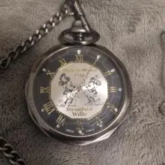 ミッキー&ミニー　ハイクオリティ　カットクリスタル　ビッグフェイス懐中時計　美品