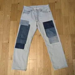 ^*☆様 LEVI'S 501 アメリカ製 パッチワーク デニム リメイク ｗ3