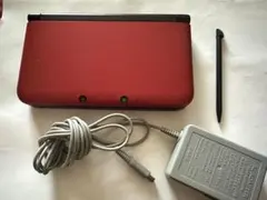 任天堂 3DS LL 赤 本体 充電器 ARカード 付き 美品 セット