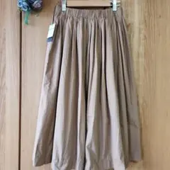 ♠️美品 【イング 】膝丈 フレア ギャザー スカート キャメル 秋冬コーデ