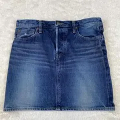 green グリーン ダークブルー デニムスカート ミニ 2 M 31-6