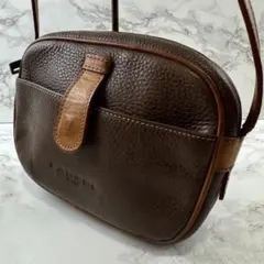 LANCEL ランセル 本革 レザー オーパル型 ミニ プチ ショルダーバッグ