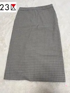 23区Ｌチェック柄タイトスカート 46サイズ