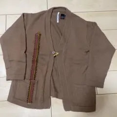 ブラウン ニットカーディガン