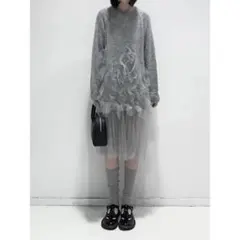 MAYC チュールレイヤードニットワンピース
