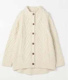 新品未使用　マカフィー　エアヤーン　ケーブル 2way ニット　カーディガン