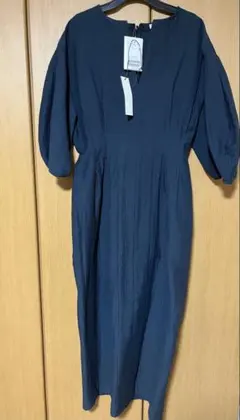 VERMEIL ヴェルメイユパーイエナ　ウエストシェイプパフスリーブワンピース