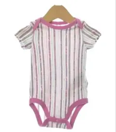 NIKE ピンクストライプ　ロンパース 0-6M ヘアバンド付き