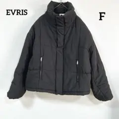 EVRIS ブラック ハイネックダウンジャケット ショート丈 防寒 あたたか