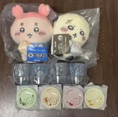 ちいかわ エニマイくじ ぬいぐるみ 豆皿 グラスセット6点セットまとめ